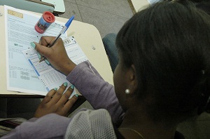Na EE João Alphonsus, na região leste da capital, cerca de 700 alunos fazem as provas. Foto: José Carlos Paiva/Secom MG