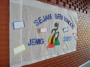 Caratz de boas-vindas para recepcionar os atletas. Foto: Hudson Menezes