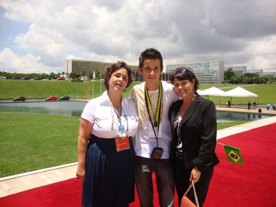 Márdey Santana Silva em sua experiência em Brasília. Foto: Arquivo Pessoal