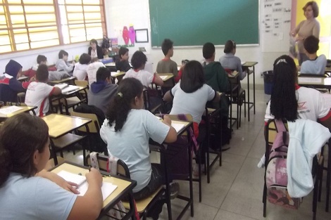 Alunos da Escola Estadual Duque de Caxias, em Belo Horizonte. Foto: Arquivo da Escola.