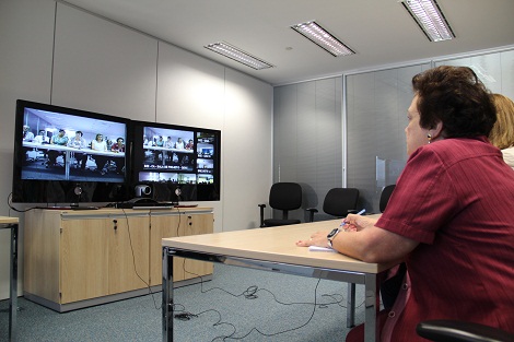 Todas as 47 SREs participaram da vídeo-conferência. Foto: Guilherme Brasil/ACSSEE