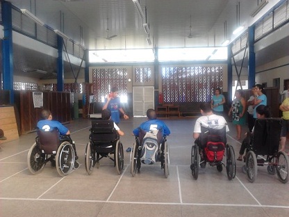 Atletas de bocha. Foto: Secretaria de Estado de Esportes e Juventude (SEEJ)