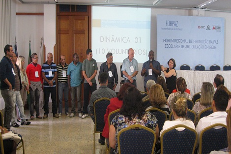 Entre as atividades do Fórum estão previstas dinãmicas de grupo com foco na mediação de conflitos. Foto: Suellen Valverde ACS SEE