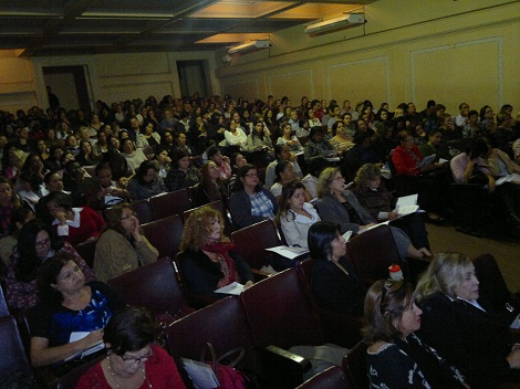 Na SRE Metropolitana A educadores se reuniram no auditório do Instituto de Educação. Foto: Arquivo SRE