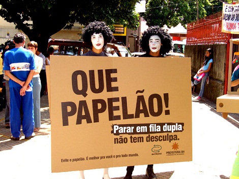Ação da BHtrans em escolas. Foto: Gerência de Educação/BHtrans