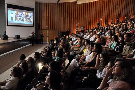 Auditório esteve lotado durante evento. Foto: Amanda Lelis/ ACS SEE