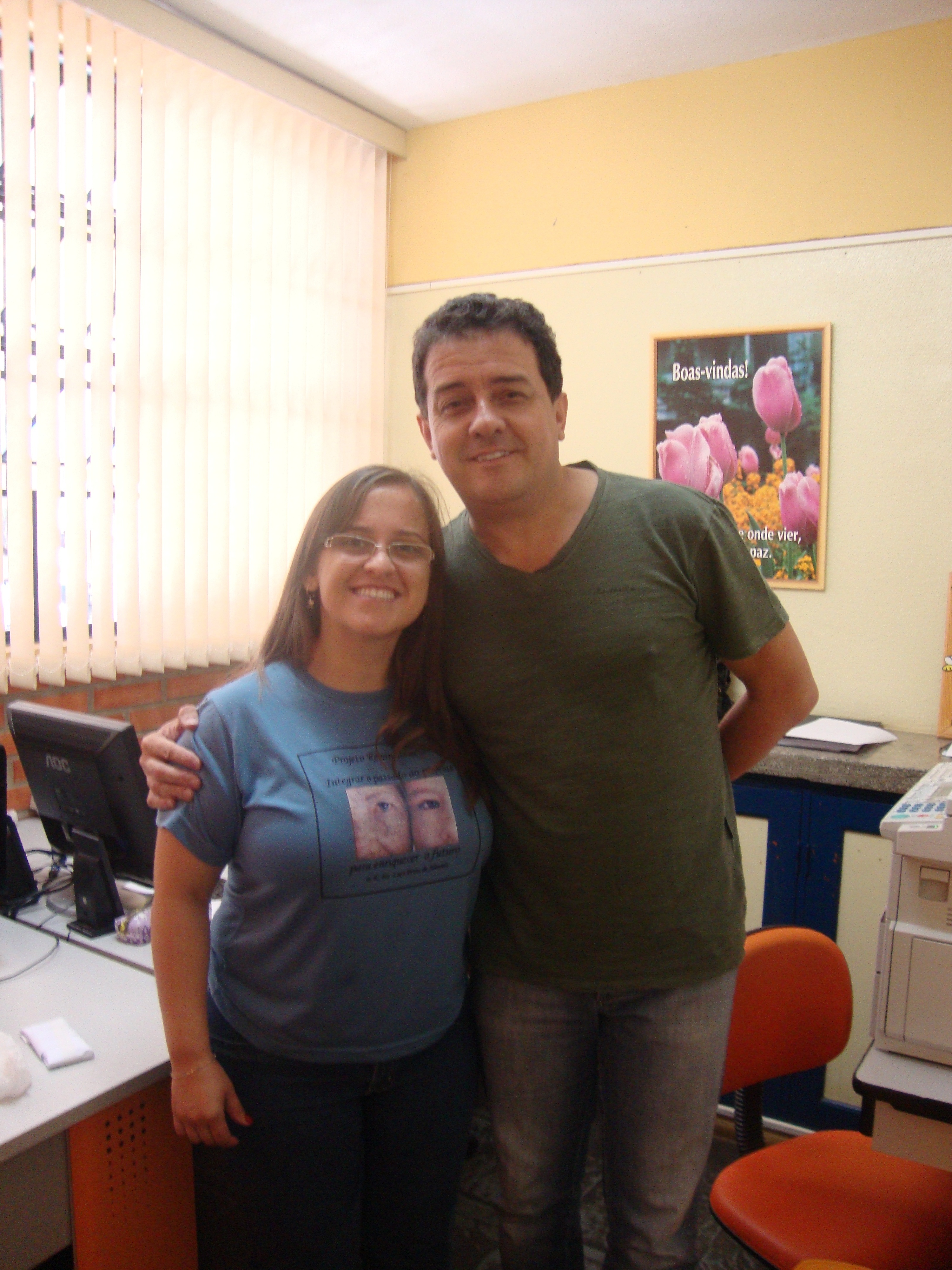 Dupla de professores premiados em escola do Sul de Minas. Foto: Arquivo da Escola