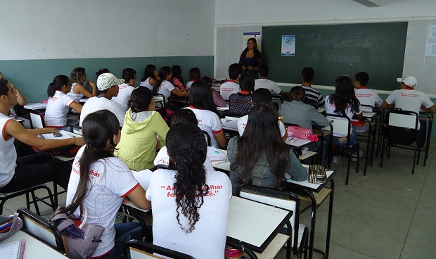 No Norte de Minas, a Escola Estadual de Divisa Alegre, faz um trabalho de sensibilização dos alunos e comunidade desde o início de março. Foto: Arquivo da Escola