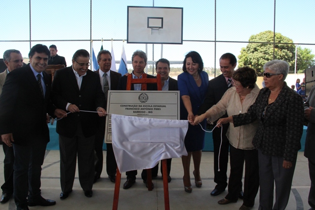 Cerimônia de inauguração do prédio da Escola Estadual Francisco Antônio Pires, em Barroso,ocorreu na última sexta-feira (30/08). Crédito: Hudson Menezes ACS SEE 