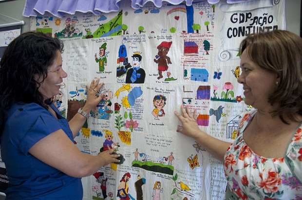 Diretora e vice-diretora da Escola Estadual do Povoado de Lagoa de Baixo. Foto: Amanda Lelis ACS/SEE