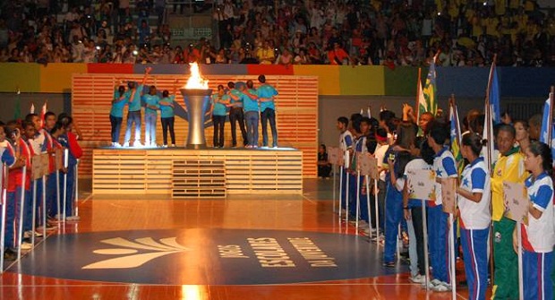 Cerimônia de Abertura dos Jogos Escolares da Juventude. Crédito: Jornalista Rodrigo Capelo.