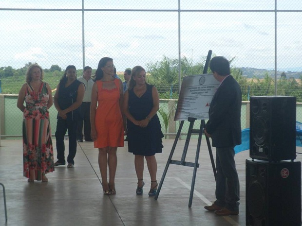 Inauguração da escola foi na nova quadra coberta. Foto: Arquivo da escola