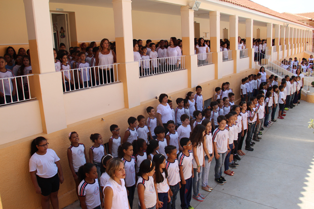 A escola atende a aproximadamente 800 alunos do 1º ao 5º ano do ensino fundamental. Foto: Lígia Souza ACS/SEE