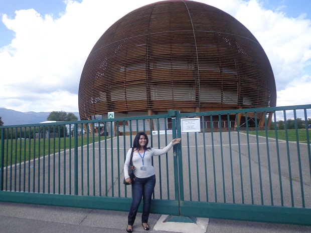 O trabalho que Kátia, de Bocaiúva, realizou com seus alunos foi focado nos detectores do acelerador de partículas. Foto: Arquivo pessoal