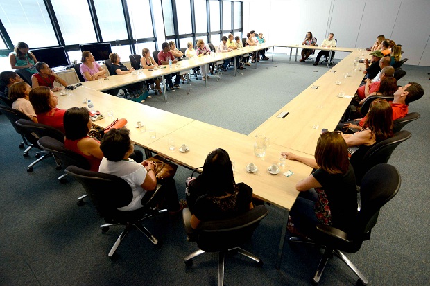 Reunião contou com a participação de representantes do Sind-UTE das regiões de Belo Horizonte, Triângulo, Vale do Mucuri, Noroeste, Vale do Aço, Zona da Mata, Norte, Calcária e Centro-Oeste. Foto: Gil Leonardi/Imprensa MG