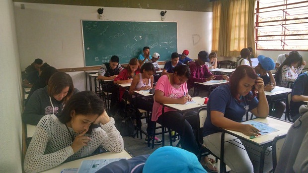 Na Escola Estadual Henriqueta Lisboa, em Belo Horizonte, houve 100% de participação dos alunos. Foto: Arquivo da Escola