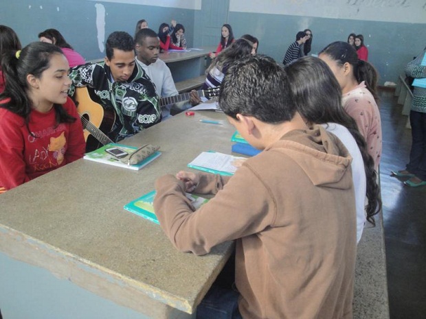 Na Escola Estadual Professor José Hugo Guimarães o projeto teve como tema a água. Foto: Arquivo da Escola 