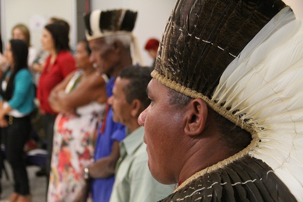 Etnias indígenas participam da elaboração de políticas educacionais para a área. Crédito: Hudson Menezes ACS/SEE