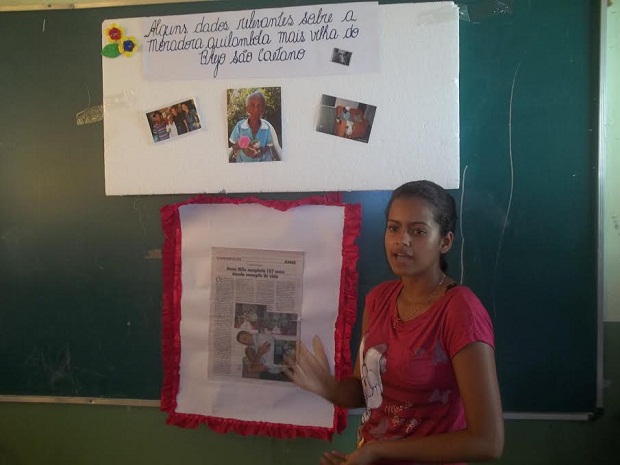 Alunos da Escola Estadual Brejo São Caetano do Japuré, no munício de Manga, no Norte do Estado, durante as atividades do projeto finalista. Crédito: Arquivo Pessoal