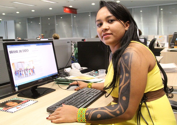 Célia irá auxiliar a Secretaria de Educação na elaboração de políticas educacionais para as etnias indígenas. Crédito: Geanine Nogueira ACS/SEE