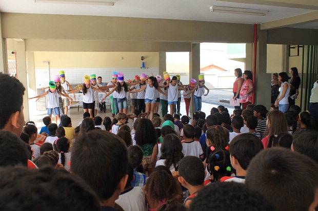 Alunos iniciaram aulas no novo prédio da Escola Estadual Alda Mota Batista este ano. Foto: Geanine Nogueira/ ACS SEE