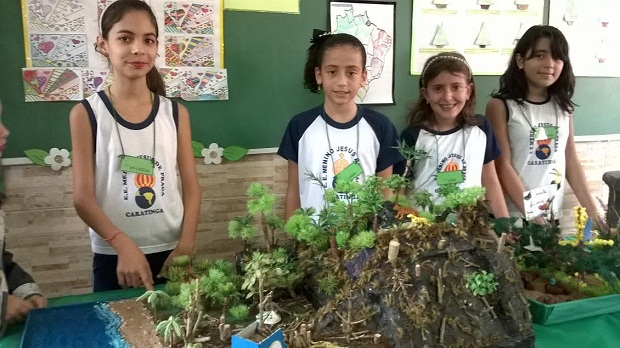 Estudantes utulizaram a Feira do Saber para conscientizar a comunidade. Foto: Arquivo da Escola 