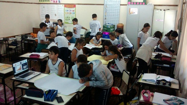 Ações foram desenvolvidas com os alunos do 5º ano do Ensino Fundamental. Foto: Arquivo Pessoal