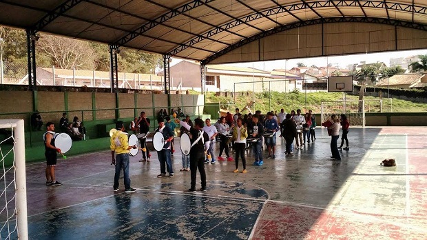 A escola precisou reinventar seu espaço. Foto: Arquivos da Escola