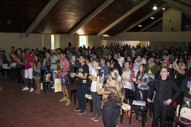 Cerca de 200 jovens participaram do Encontro. Foto: Reinaldo Soares/ SEE