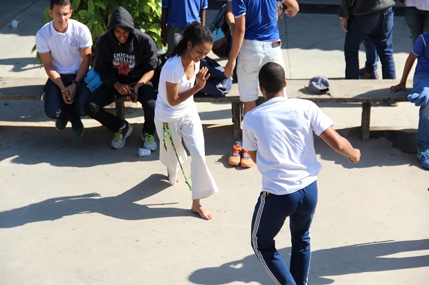 Roda de capoeira abriu os trabalhos dos Jovens Urbanos. Foto: Elian Oliveira/ACS-SEE