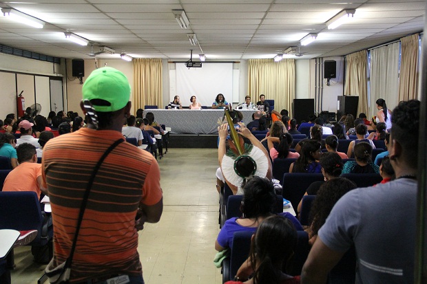 Seminário apresentou resultados dos Saberes indígenas. Foto: Elian Oliveira/ACS-SEE