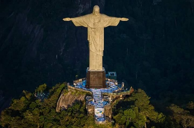Mosaico já foi exposto no Cristo Redentor. Foto: Divulgação