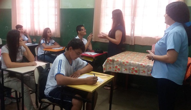Entre os dez alunos finalistas, três são da Escola Estadual Secretário Tristão da Cunha. Foto: Arquivo da Escola