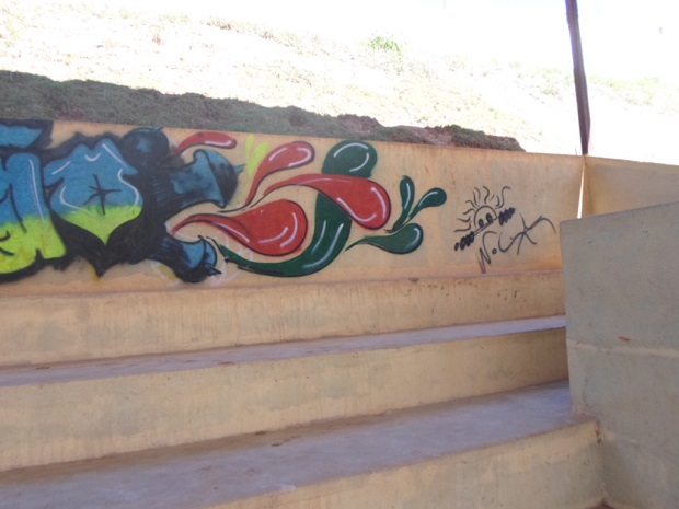 O grafite foi um sucesso entre os estudantes e comunidade. Foto: Arquivo da Escola.