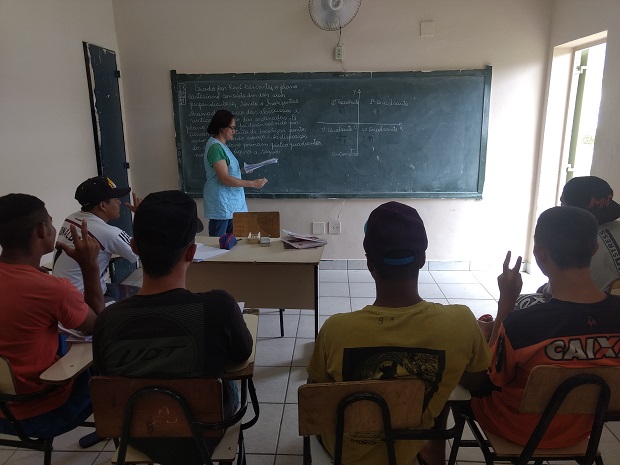 Alunos da Escola Estadual do Centro Socioeducativo São Francisco de Assis, em Governador Valadares. Foto: arquivo da escola