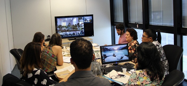 Videoconferência foi realizada na última segunda-feira (20/02). Foto: Geanine Nogueira ACS/SEE