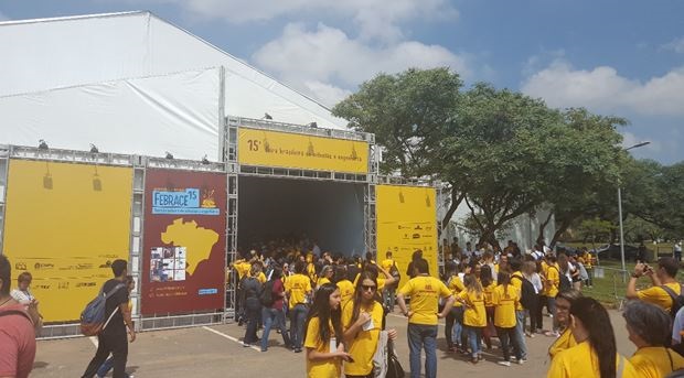 Dois trabalhos participara da FEBRACE na Universidade de São Paulo. Fotos, Arquivo das escolas.