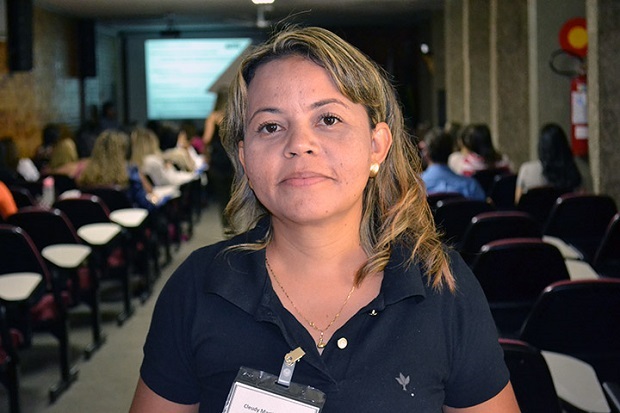  Cleudy destacou a importância desses profissionais na constituição de cardápios que atendam às necessidades. Foto: Reinaldo Soares/ACS-SEE
