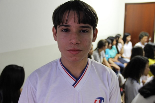 Eduardo Barbosa se disse empolgado em participar da escolha de representante de turma. Foto: Elian oliveira/ACS-SEE