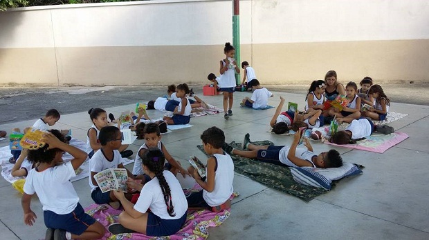 Escola desenvolve projeto de incentivo à leitura com ações pedagógicas durante todo o ano. Foto: Divulgação EE Tenente José Luciano