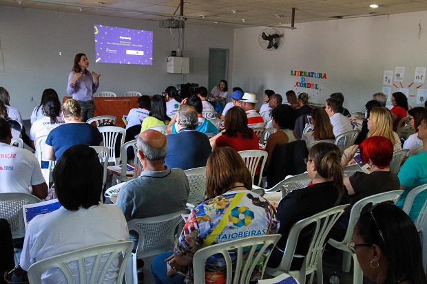 Analistas das SREs participaram de uma capacitação durante a etapa estadual do Jemg, em Uberaba. Foto: Divulgação/SEE