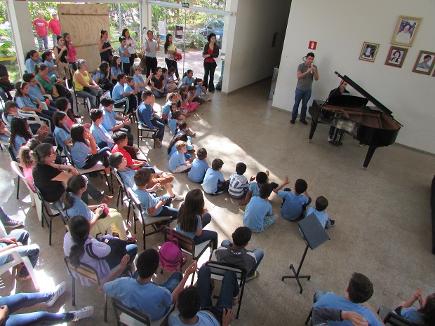 A música foi a oficina mais procurada pelos alunos. Foto: Arquivo da Escola