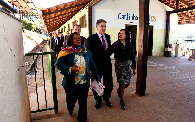 A escola conta com um espaço amplo, com total acessibilidade, sendo referência também no atendimento de educação especial inclusiva. Foto: Marcelo Sant’Anna/Imprensa MG
