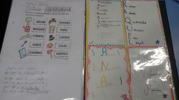 A professora trabalha com os alunos de formas diferenciadas, por meio de leituras de vários gêneros, interpretação e composição textual, é avaliada leitura, entonação e ritmo. Foto: Arquivo pessoal