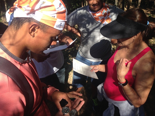 Alunos durante as provas em trilhas ecológicas  (Foto: Divulgação Setur-MG)