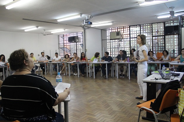 O curso reuniu 30 professores de Espanhol da Rede Estadual de Ensino. Foto: Elian Oliveira/ACS-SEE