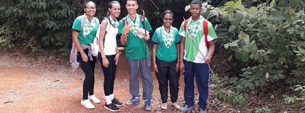 Alunos da da Escola Coronel Adelino Castelo Branco, de Sabará, na viagem pedagógica. Foto: Divulgação Setur/MG