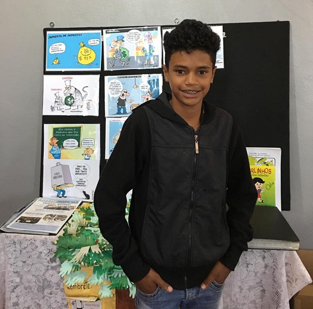 Iago aprendeu o que é cidadania nas aulas de Educação Fiscal. Foto: Luiz Antônio Zanon