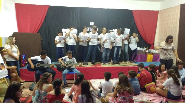 Atividade da Semana Educação pela Vida na E.E. Nossa Senhora da Piedade, em Lagoa Formosa. Foto: Divulgação