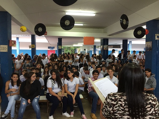 Atividade da Semana Educação pela Vida na E.E. Nossa Senhora da Piedade, em Lagoa Formosa. Foto: Divulgação